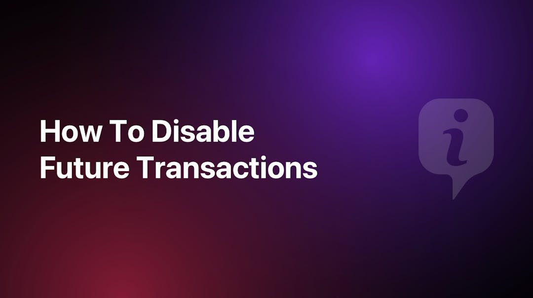 You will learn how to disable Future Transactions.